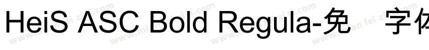 HeiS ASC Bold Regula字体转换